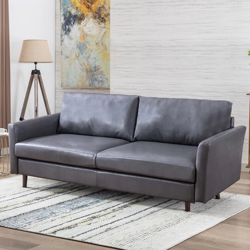 Bobur 80.3'' Faux Leather Sofa