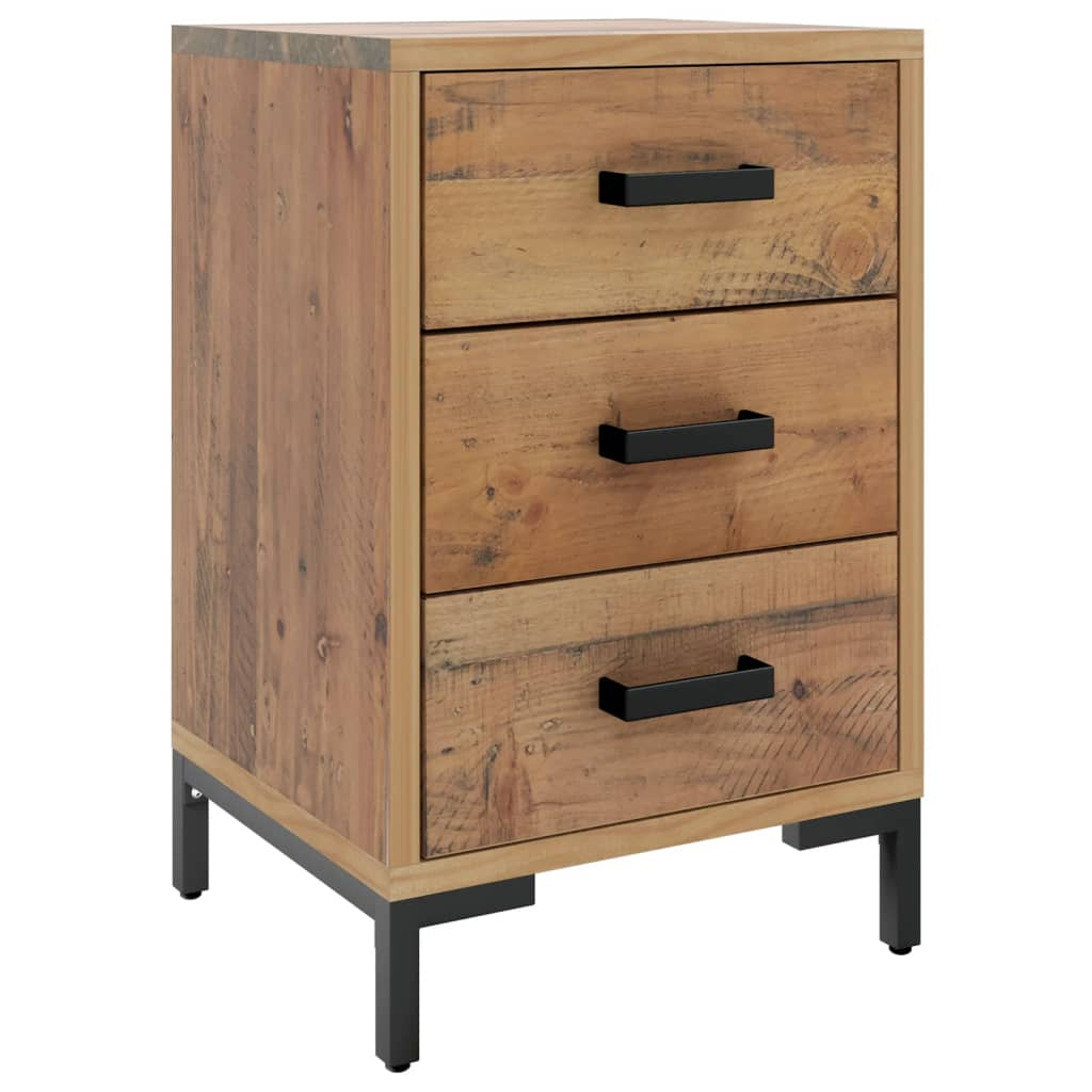 vidaXL Bedside Cabinet Brown 15.7"x11.8"x21.7" Solid Wood Pine