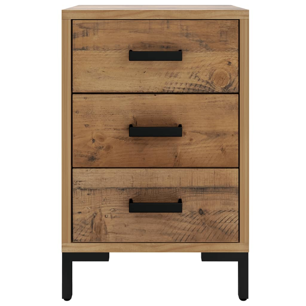 vidaXL Bedside Cabinet Brown 15.7"x11.8"x21.7" Solid Wood Pine