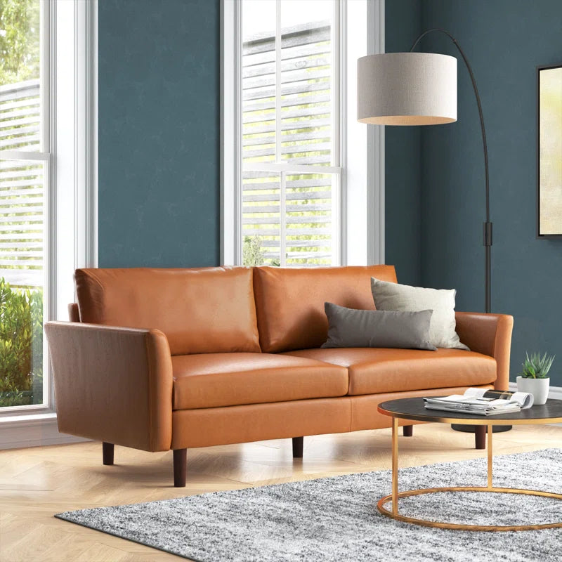 Bobur 80.3'' Faux Leather Sofa