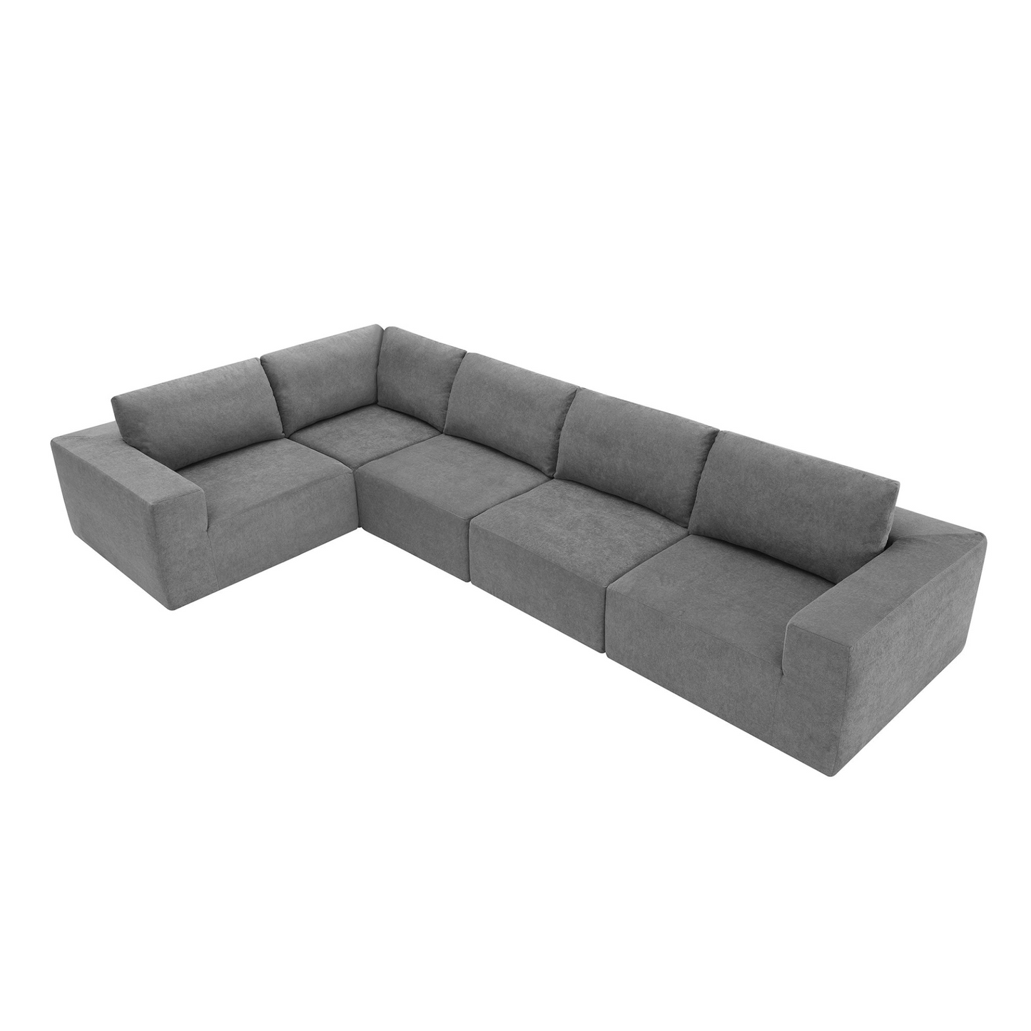 116*116" Modular L Shaped Sectional Sofa,Luxury Floor Couch Set,Upholstered Indoor Furniture,Foam-Filled Sleeper Sofa Bed for Living Room,Bedroom,5 PC Free Combination,3 Colors