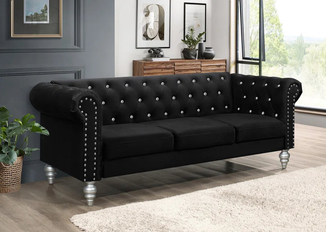 Jabarion 83.3'' Velvet Sofa