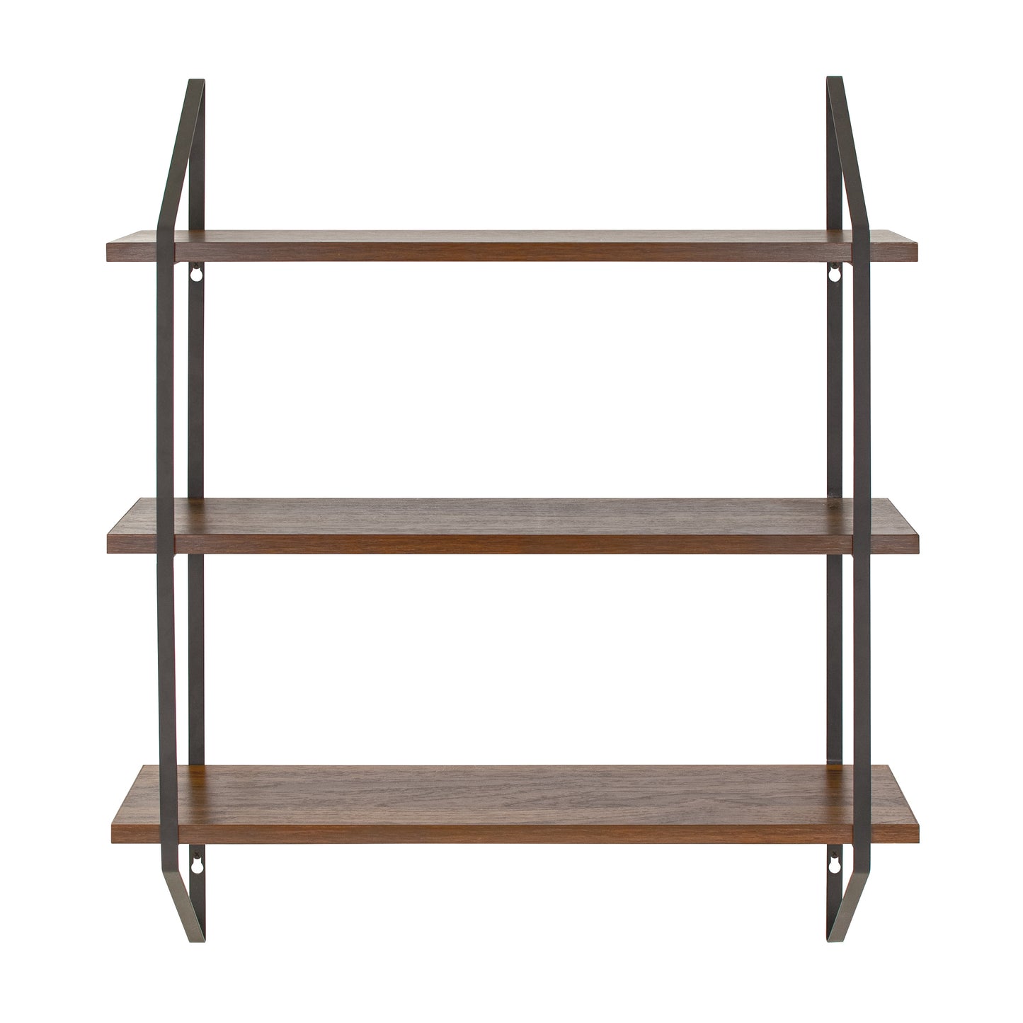 Better Homes & Gardens 3-Tier 20"W Wood Bracket Shelves, Walnut