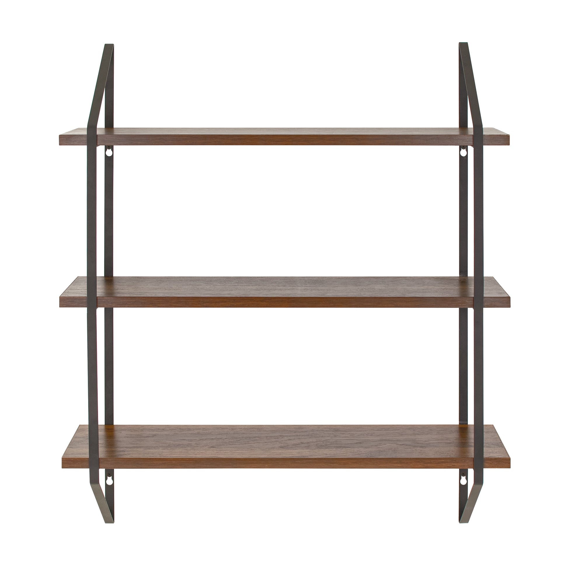 Better Homes & Gardens 3-Tier 20"W Wood Bracket Shelves, Walnut