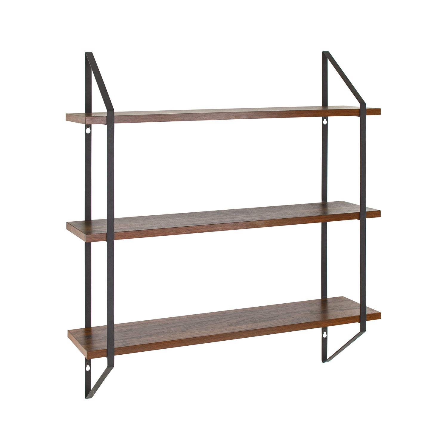 Better Homes & Gardens 3-Tier 20"W Wood Bracket Shelves, Walnut