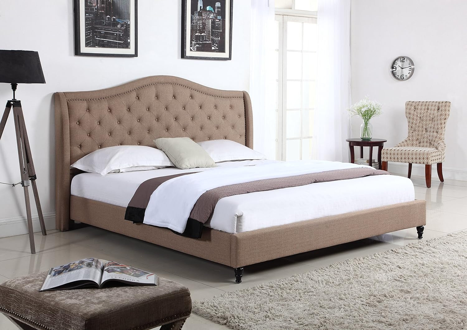 LIFE Home Platform Bed, Brown