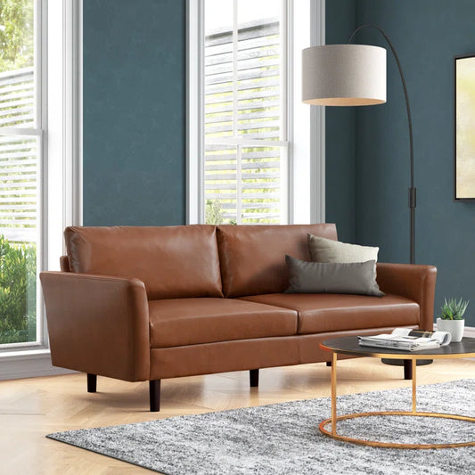 Bobur 80.3'' Faux Leather Sofa